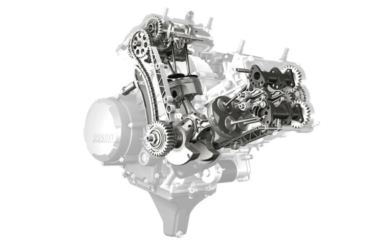 Motor mit desmodromischer Ventilsteuerung